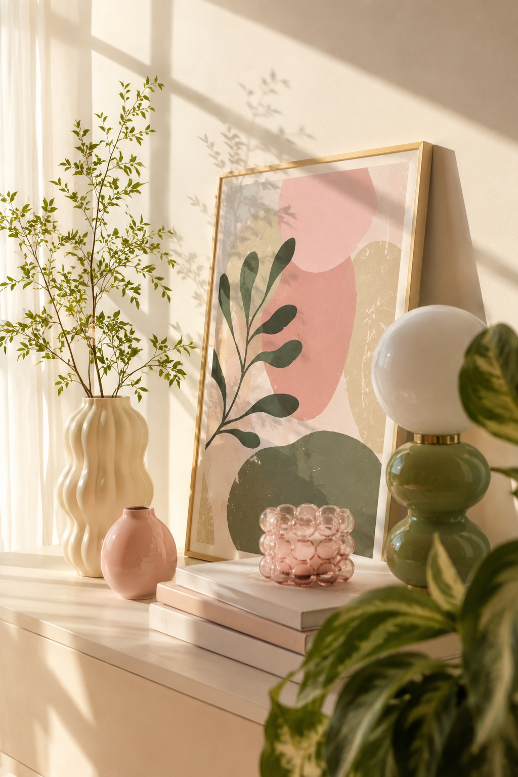 Bright airy small space decor