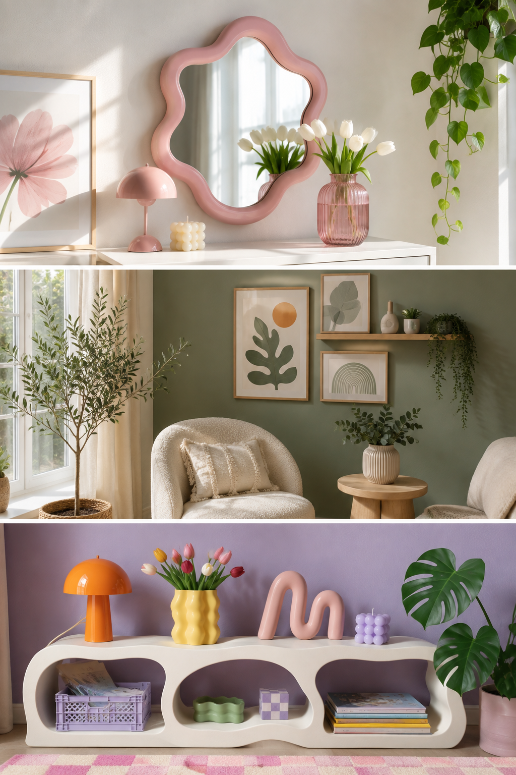 Vertical storage small space decor